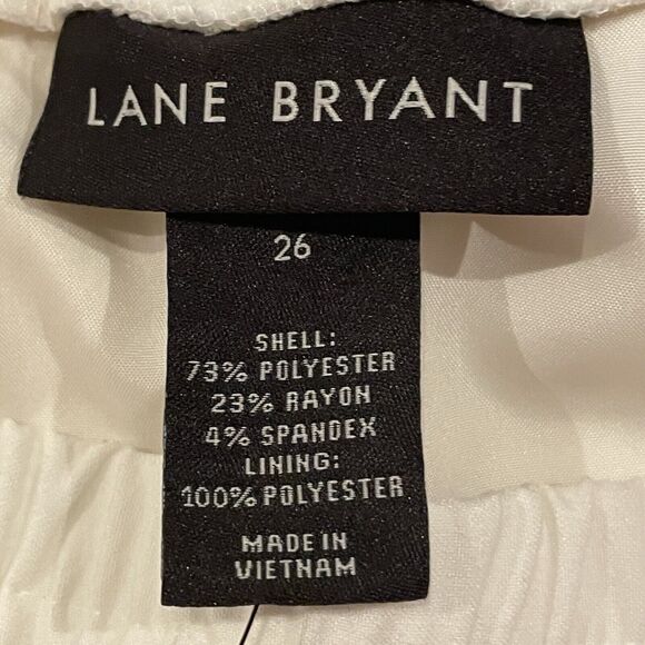 Lane Bryant Pant Size 26 Cream Perfect Drape Track Pant Side Stripe Pull On NEW - Picture 6 of 10